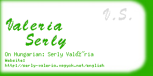valeria serly business card